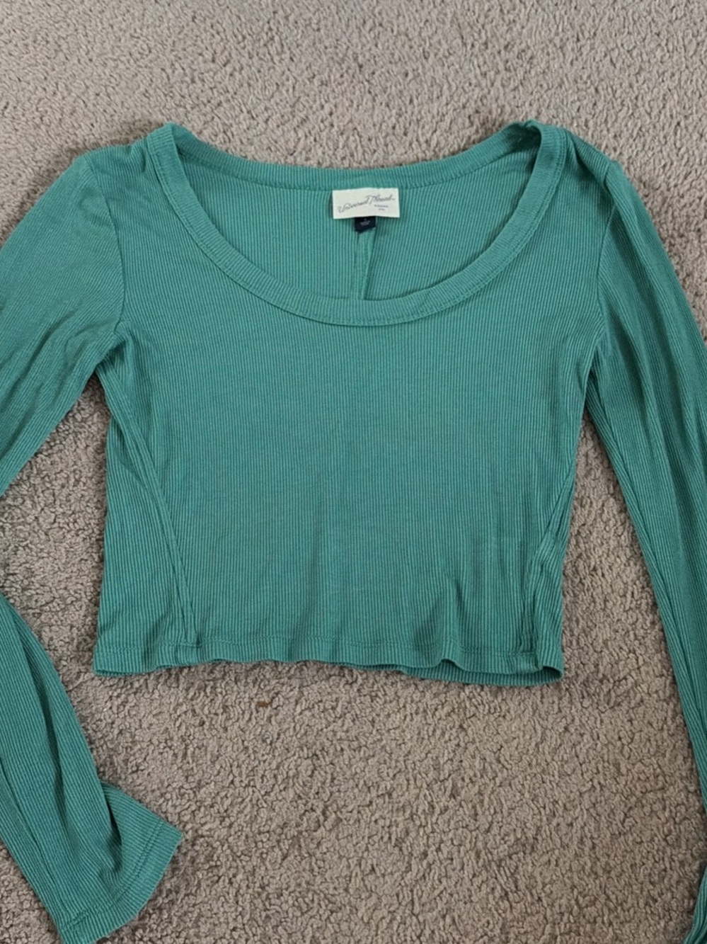 Universal Threads Ribbed Long-Sleeve Crop Top
